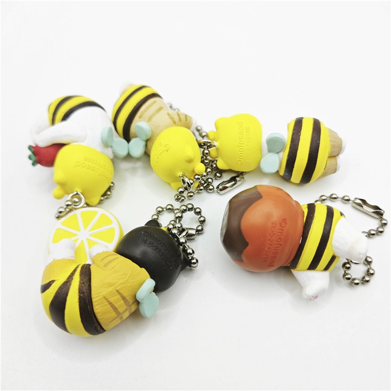 Mofusand Bee Cats Keychain Blind Box Set - Choose Series A/B | 5pcs Mini Charm Collection (3-4cm PVC) Bag & Phone Decor Mofusand Bee Cats Keychain Blind Box Set - Choose Series A/B | 5pcs Mini Charm Collection (3-4cm PVC) Bag & Phone Decor