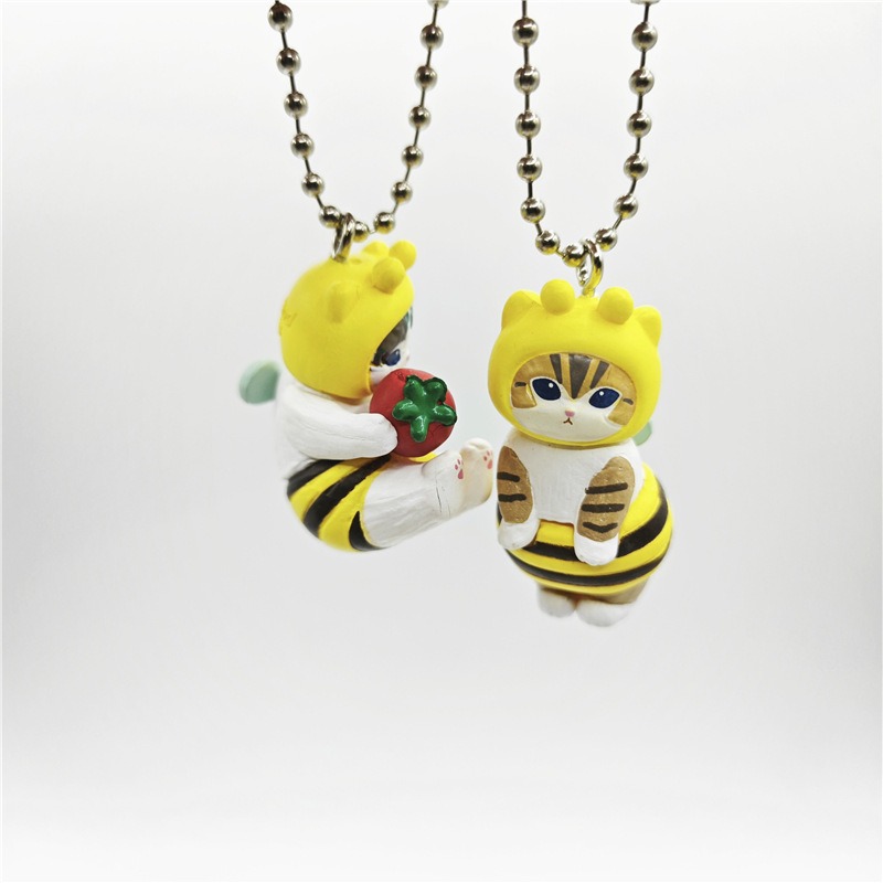 Mofusand Bee Cats Keychain Blind Box Set - Choose Series A/B | 5pcs Mini Charm Collection (3-4cm PVC) Bag & Phone Decor Mofusand Bee Cats Keychain Blind Box Set - Choose Series A/B | 5pcs Mini Charm Collection (3-4cm PVC) Bag & Phone Decor