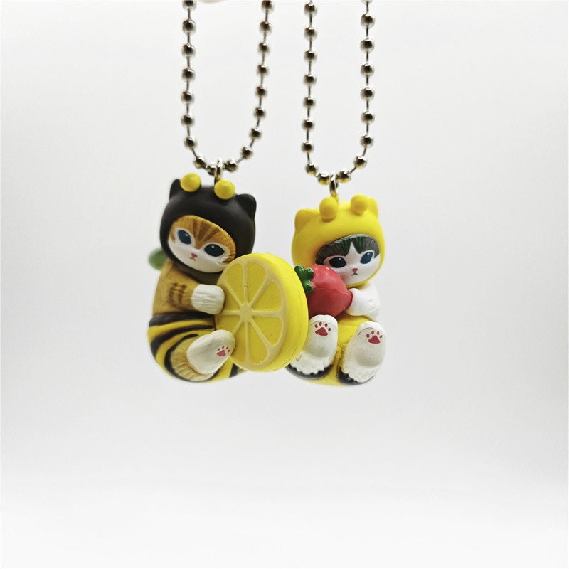 Mofusand Bee Cats Keychain Blind Box Set - Choose Series A/B | 5pcs Mini Charm Collection (3-4cm PVC) Bag & Phone Decor Mofusand Bee Cats Keychain Blind Box Set - Choose Series A/B | 5pcs Mini Charm Collection (3-4cm PVC) Bag & Phone Decor
