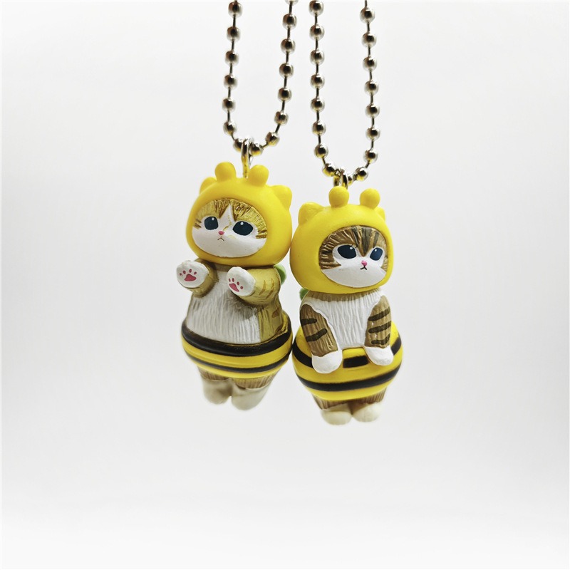 Mofusand Bee Cats Keychain Blind Box Set - Choose Series A/B | 5pcs Mini Charm Collection (3-4cm PVC) Bag & Phone Decor Mofusand Bee Cats Keychain Blind Box Set - Choose Series A/B | 5pcs Mini Charm Collection (3-4cm PVC) Bag & Phone Decor