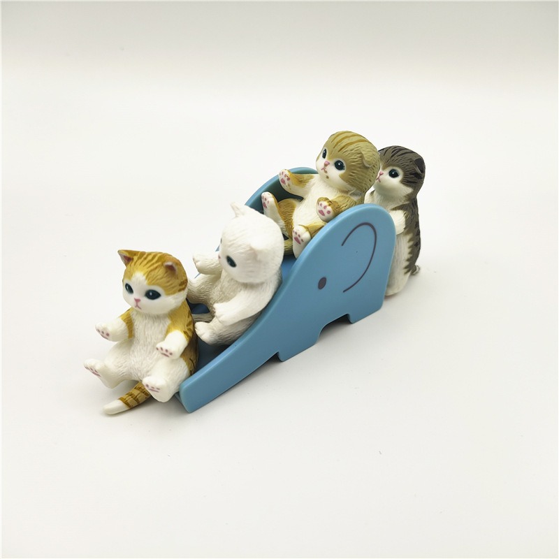 Mofusand Cats on Slides Blind Box Set - 4pc Playful Cat Figures (PVC) Park Theme Collectibles Mofusand Cats on Slides Blind Box Set - 4pc Playful Cat Figures (PVC) Park Theme Collectibles