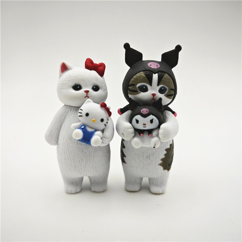 Mofusand x Sanrio Dress-Up Series Blind Box - 6pc Cat Character Figures (5cm PVC) Collectible Set Mofusand x Sanrio Dress-Up Series Blind Box - 6pc Cat Character Figures (5cm PVC) Collectible Set