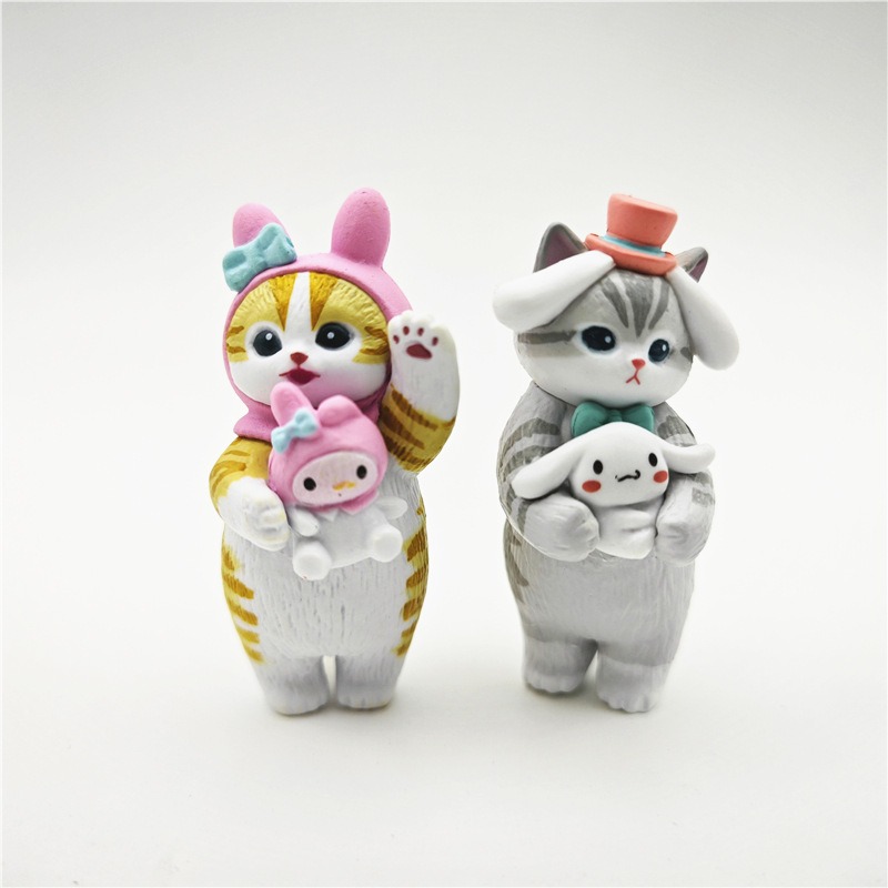 Mofusand x Sanrio Dress-Up Series Blind Box - 6pc Cat Character Figures (5cm PVC) Collectible Set Mofusand x Sanrio Dress-Up Series Blind Box - 6pc Cat Character Figures (5cm PVC) Collectible Set