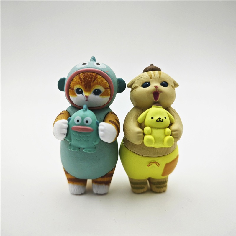 Mofusand x Sanrio Dress-Up Series Blind Box - 6pc Cat Character Figures (5cm PVC) Collectible Set Mofusand x Sanrio Dress-Up Series Blind Box - 6pc Cat Character Figures (5cm PVC) Collectible Set