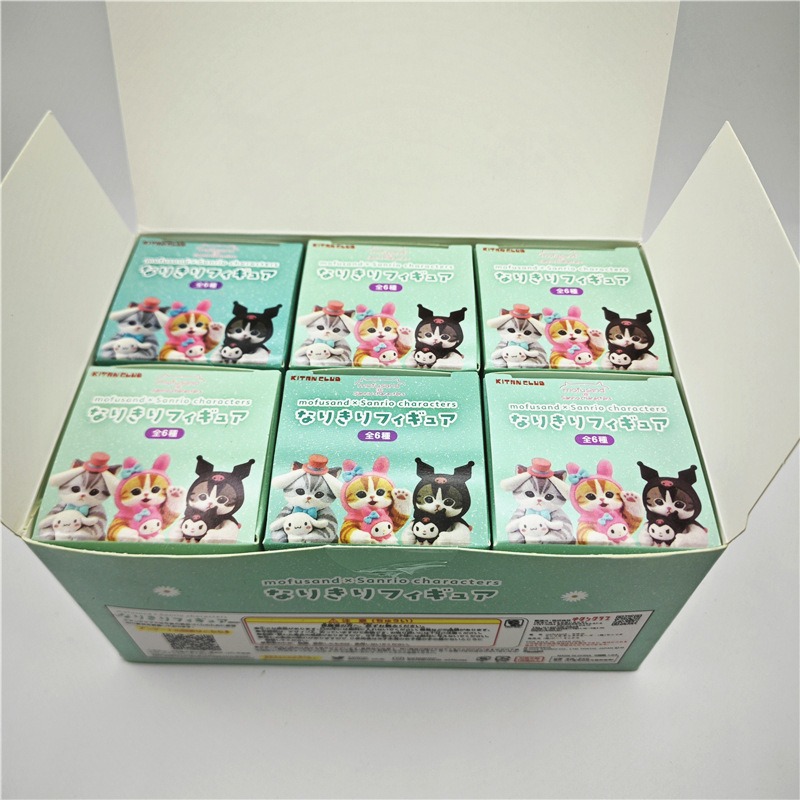 Mofusand x Sanrio Dress-Up Series Blind Box - 6pc Cat Character Figures (5cm PVC) Collectible Set Mofusand x Sanrio Dress-Up Series Blind Box - 6pc Cat Character Figures (5cm PVC) Collectible Set