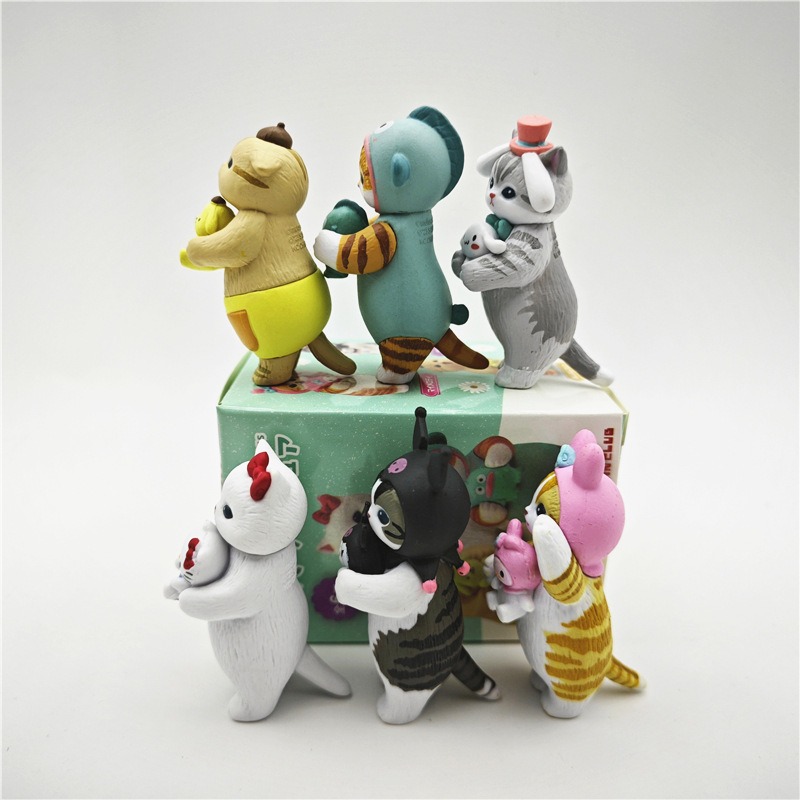 Mofusand x Sanrio Dress-Up Series Blind Box - 6pc Cat Character Figures (5cm PVC) Collectible Set Mofusand x Sanrio Dress-Up Series Blind Box - 6pc Cat Character Figures (5cm PVC) Collectible Set