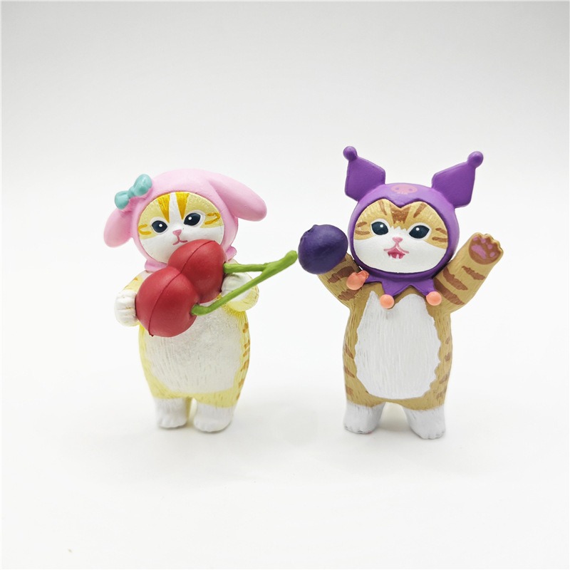 Mofusand x Sanrio Fruit Cats Blind Box - Complete Set Kawaii Collab Figures (4-5cm PVC) Cute Desk Decor Collectibles Mofusand x Sanrio Fruit Cats Blind Box - Complete Set Kawaii Collab Figures (4-5cm PVC) Cute Desk Decor Collectibles