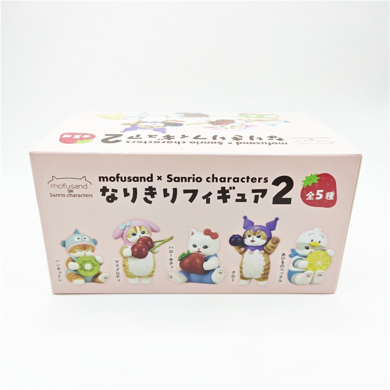 Mofusand x Sanrio Fruit Cats Blind Box - Complete Set Kawaii Collab Figures (4-5cm PVC) Cute Desk Decor Collectibles Mofusand x Sanrio Fruit Cats Blind Box - Complete Set Kawaii Collab Figures (4-5cm PVC) Cute Desk Decor Collectibles